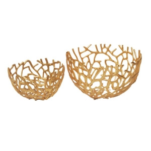 Moes Home Nest Bowls Gold Set of 2 - All