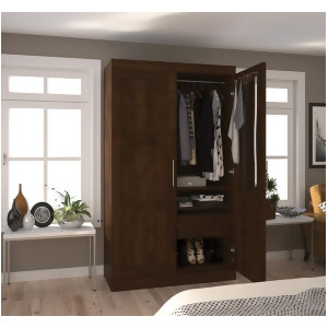 Bestar Pur Pullout Armoire in Chocolate - All