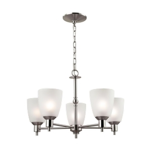 Thomas Jackson 5 Light Chandelier In Brushed Nickel - All