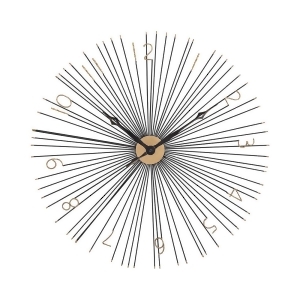 Sterling Shockfront Black and Gold 36-Inch Metal Wall Clock - All