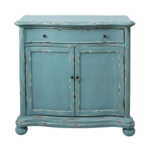 Pulaski French Country Distressed Blue Door Chest - All