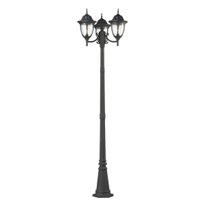 Thomas Central Square 3 Light Outdoor Post Lamp In Charcoal - All