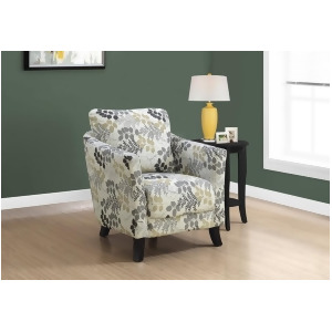 Monarch Specialties 8183 Accent Chair in Earth Tone Floral Fabric - All