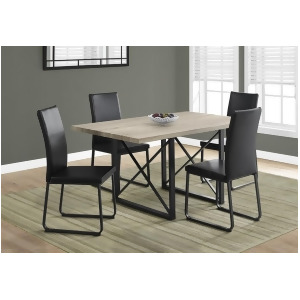 Monarch Specialties 1100 Rectangular Dining Table in Dark Taupe Black Metal - All
