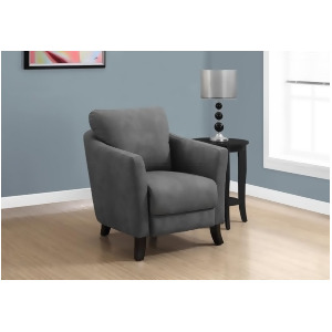 Monarch Specialties 8181 Accent Chair in Grey Microfiber Fabric - All