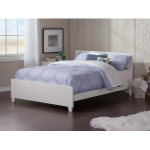 Atlantic Orlando Queen Bed w/Matching Footboard in White - All