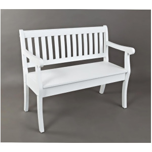 Jofran Artisan's Craft Storage Bench in Weathered White - All
