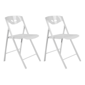 Corner Ii Radiant Space Saving Folding Chair in White Set of 2 - All
