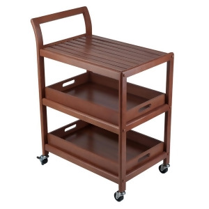 Winsome Wood Albert Entertainment Cart in Walnut - All