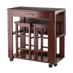 Winsome Wood Fremont 3 Piece Space Saver Set in Walnut - All