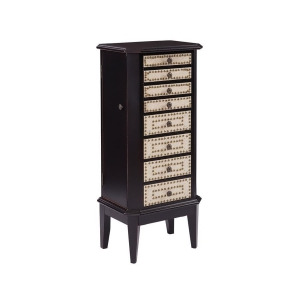 Stein World Corie Jewelry Armoire in Hand-Painted Brown Cream - All