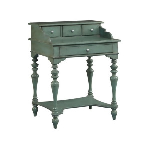 Stein World Cecilia Phone Desk in Hand-Painted Turquoise Gray - All