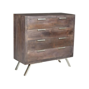 Stein World Hector 4-Drawer Retro Accent Chest in Ebony - All