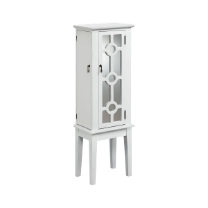 Stein World Hines Mirrored Jewelry Armoire in White - All