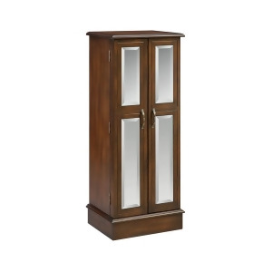 Stein World Ellis Mirrored Jewelry Armoire in Hand-Painted Chestnut - All