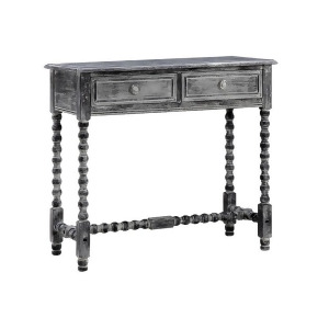 Stein World Moray Console Table in Charcoal Gray White Wash - All