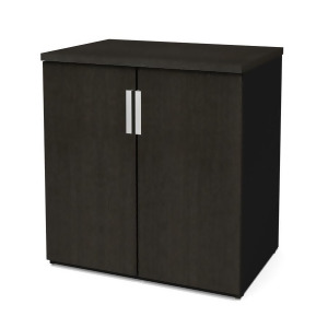 Bestar Pro-Concept Plus 2-Door Storage Unit in Deep Grey Black - All