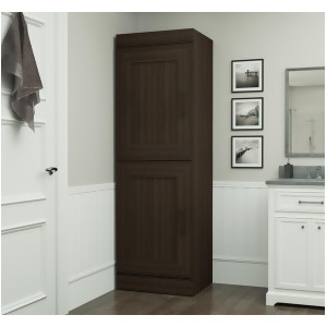 Bestar Edge 2-Door Storage Unit in Dark Chocolate - All