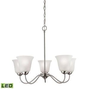 Thomas Conway 5 Light Led Chandelier In Brushed Nickel - All
