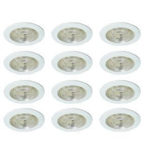 Elegant Lighting Elitco 4 Inch White Shower Trim w/Chrome Reflector 12 Pack - All