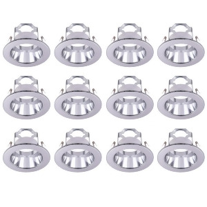 Elegant Lighting Elitco 4 Inch Chrome Smooth Trimw/Socket Bracket 12 Pack - All