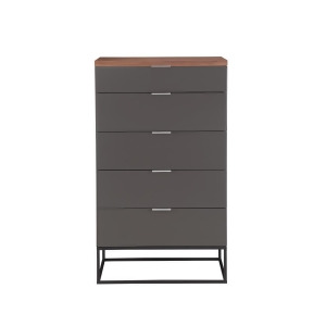 Moes Home Leroy Tall Cabinet in Dark Grey - All