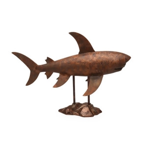 Moes Home Shark Sculpture Antiqued Copper in Antique - All