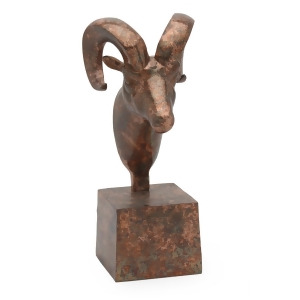 Moes Home Rams Head Statue in Antique - All