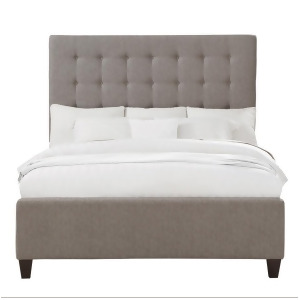 Pulaski Upholstered Button King Bed in Grey - All