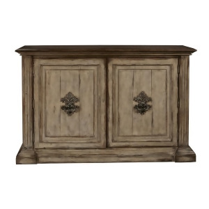 Pulaski Hand Painted Traditional Distressed Two Door Accent Storage Console - All