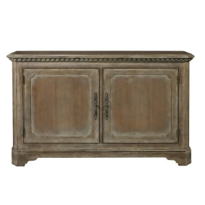 Pulaski Hand Painted Traditional Distressed Two Door Accent Storage Console w/Br - All