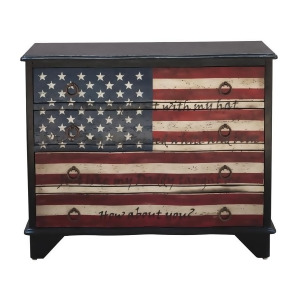 Pulaski Traditional Styled American Flag Four Drawer Accent Storage Chest w/Eric - All