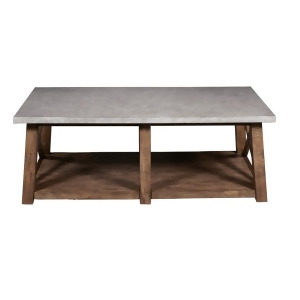 Pulaski Farmhouse Style Distressed Cocktail Table in Brown - All