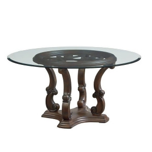 Standard Furniture Parliament Round Glass Top Dining Table - All