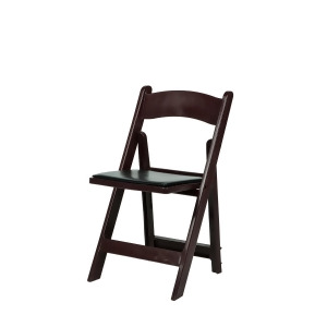 Csp 1000 lb. Max Red Mahogany Resin Folding Chair - All