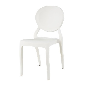 Csp Emma Resin Polypropylene Stackable Event Chair in White - All