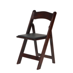 Csp American Classic Red Mahogany Wood Folding Chair - All