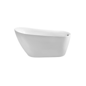 Streamline N-281-67fswh-fm 67 Soaking Freestanding Tub With Internal Drain - All