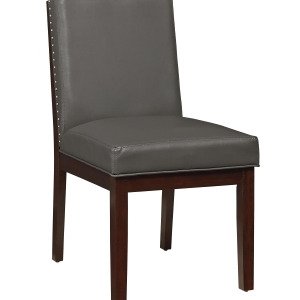 Standard Couture Elegance Upholstered Side Chair In Gray Set of 2 - All