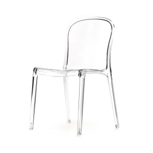 Csp Genoa Polycarbonate Dining Chair in Clear - All