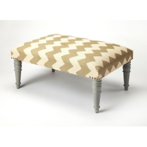 Butler Accent Seating Lucinda Zig Zag Upholstered Cocktail Ottoman - All