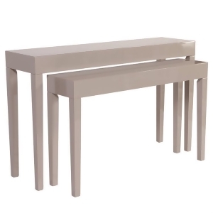 Howard Elliott Glossy Taupe Nesting Console Table Set - All