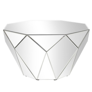 Howard Elliott Faceted Mirrored Accent Table - All