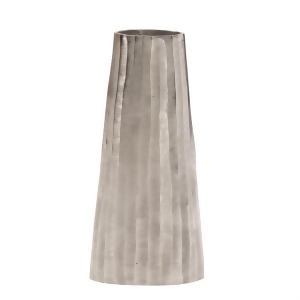 Howard Elliott Silver Chiseled Metal Vase - All