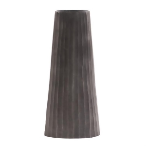 Howard Elliott Graphite Chiseled Metal Vase - All