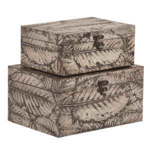 Howard Elliott Leaf Textured Wood Box Set - All