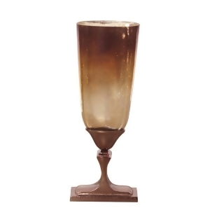 Howard Elliott Bronze Glass w/Bronze Aluminum Vase Small - All