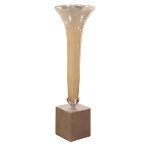 Howard Elliott Caramelized Antique Glass Fluted Vase Small - All