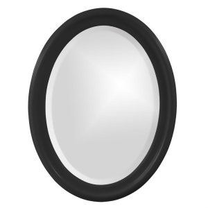 Howard Elliott George Glossy Black Oval Mirror - All