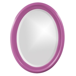 Howard Elliott George Glossy Hot Pink Oval Mirror - All